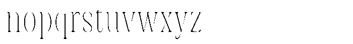 Rigeras Thin Sr25 Condensed Font LOWERCASE