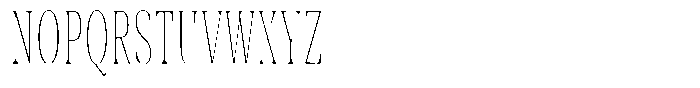 Rigeras Thin Sr25 Ultra Condensed Font UPPERCASE