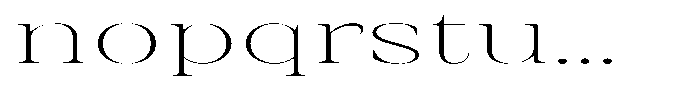 Rigeras Thin Sr25 Ultra Expanded Font LOWERCASE