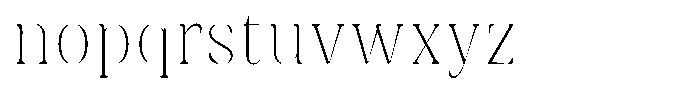Rigeras Thin Sr25 Font LOWERCASE