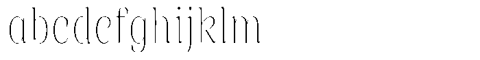 Rigeras Thin Sr75 Alt Condensed Font LOWERCASE