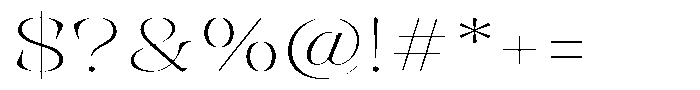 Rigeras Thin Sr75 Alt Expanded Font OTHER CHARS