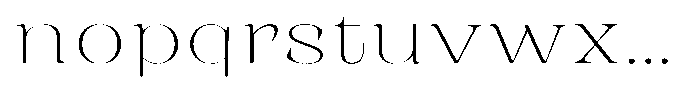 Rigeras Thin Sr75 Alt Expanded Font LOWERCASE