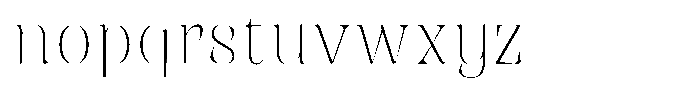 Rigeras Thin Sr75 Alt Font LOWERCASE