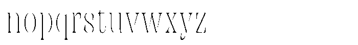Rigeras Thin Sr75 Condensed Font LOWERCASE