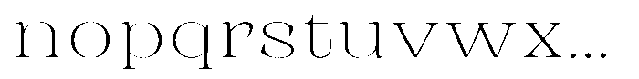 Rigeras Thin Sr75 Expanded Font LOWERCASE