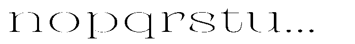 Rigeras Thin Sr75 Ultra Expanded Font LOWERCASE