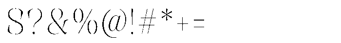 Rigeras Thin Sr75 Font OTHER CHARS