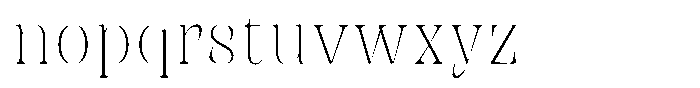 Rigeras Thin Sr75 Font LOWERCASE