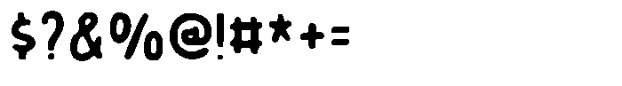 Rightful Chances Paint Font OTHER CHARS