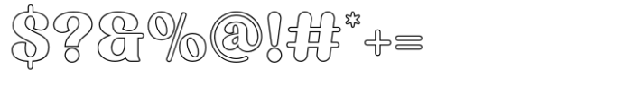 Righty Outline Font OTHER CHARS