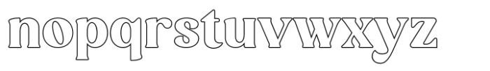 Righty Outline Font LOWERCASE