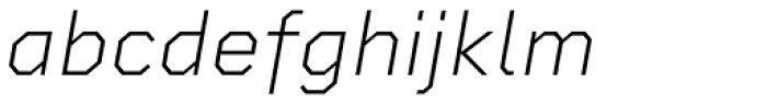 Rigid Square Extra Light Italic Font LOWERCASE