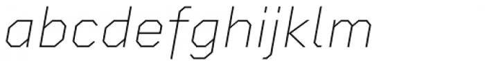 Rigid Square Thin Italic Font LOWERCASE