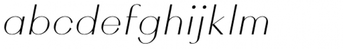 Rigidica Display Thin Oblique Font LOWERCASE