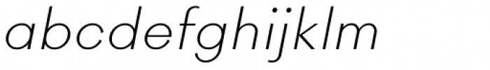 Rigidica Text Thin Oblique Font LOWERCASE