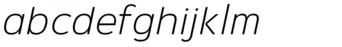 Rigo Light Italic Font LOWERCASE