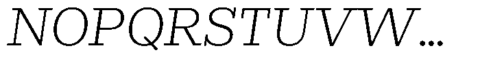 Rigor Ionic Book Italic Font UPPERCASE