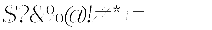Rigor Ionic Display Book Italic Font OTHER CHARS
