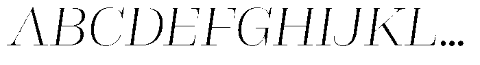 Rigor Ionic Display Book Italic Font UPPERCASE