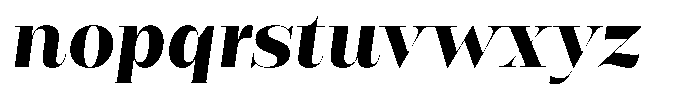 Rigor Ionic Display Heavy Italic Font LOWERCASE