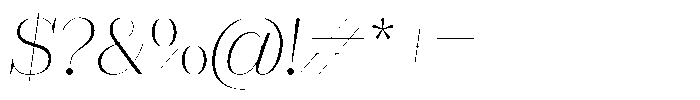 Rigor Ionic Display Light Italic Font OTHER CHARS