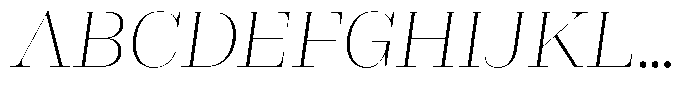 Rigor Ionic Display Light Italic Font UPPERCASE