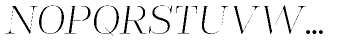 Rigor Ionic Display Pro Book Italic Font UPPERCASE