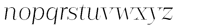 Rigor Ionic Display Pro Book Italic Font LOWERCASE