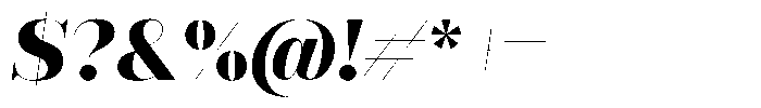 Rigor Ionic Display Pro Heavy Italic Font OTHER CHARS