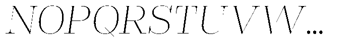 Rigor Ionic Display Pro Light Italic Font UPPERCASE
