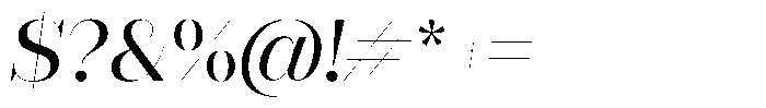 Rigor Ionic Display Pro Medium Italic Font OTHER CHARS