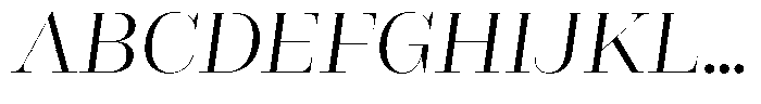 Rigor Ionic Display Pro Regular Italic Font UPPERCASE