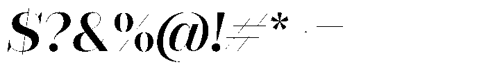 Rigor Ionic Display Pro Semi Bold Italic Font OTHER CHARS