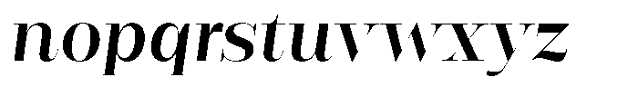 Rigor Ionic Display Pro Semi Bold Italic Font LOWERCASE