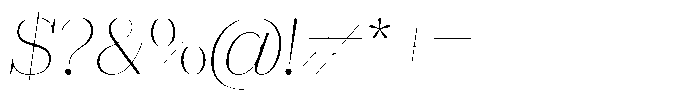 Rigor Ionic Display Pro Thin Italic Font OTHER CHARS