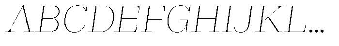 Rigor Ionic Display Pro Thin Italic Font UPPERCASE