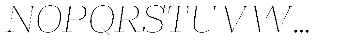 Rigor Ionic Display Pro Thin Italic Font UPPERCASE