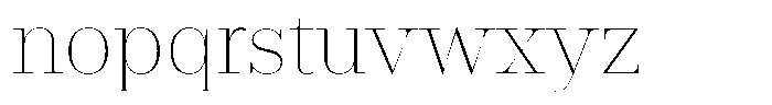 Rigor Ionic Display Pro Thin Font LOWERCASE