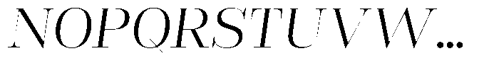 Rigor Ionic Display Regular Italic Font UPPERCASE