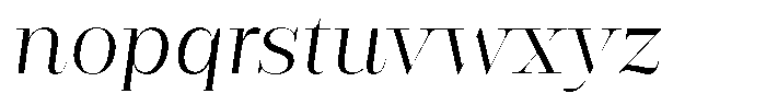 Rigor Ionic Display Regular Italic Font LOWERCASE