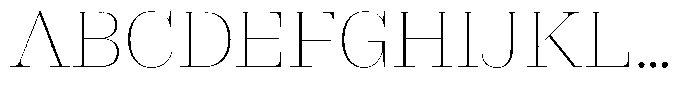 Rigor Ionic Display Thin Font UPPERCASE