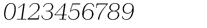 Rigor Ionic Headline Book Italic Font OTHER CHARS