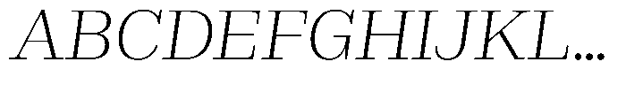 Rigor Ionic Headline Book Italic Font UPPERCASE