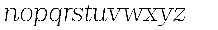 Rigor Ionic Headline Book Italic Font LOWERCASE