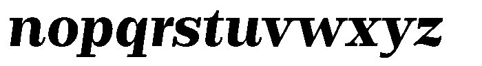 Rigor Ionic Headline Heavy Italic Font LOWERCASE