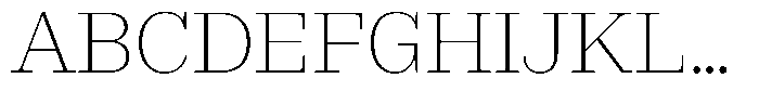 Rigor Ionic Headline Light Font UPPERCASE