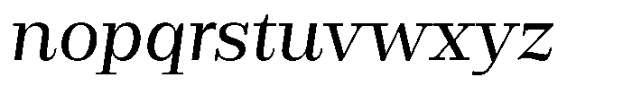 Rigor Ionic Headline Medium Italic Font LOWERCASE