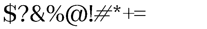 Rigor Ionic Headline Medium Font OTHER CHARS