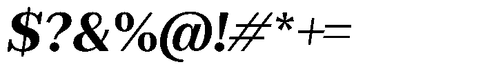 Rigor Ionic Headline Pro Bold Italic Font OTHER CHARS